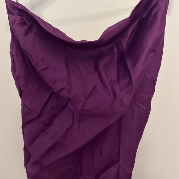 Zara Purple Dress with Chain Rhinestone Straps Adjustable Length Size XS - Picture 13 of 14